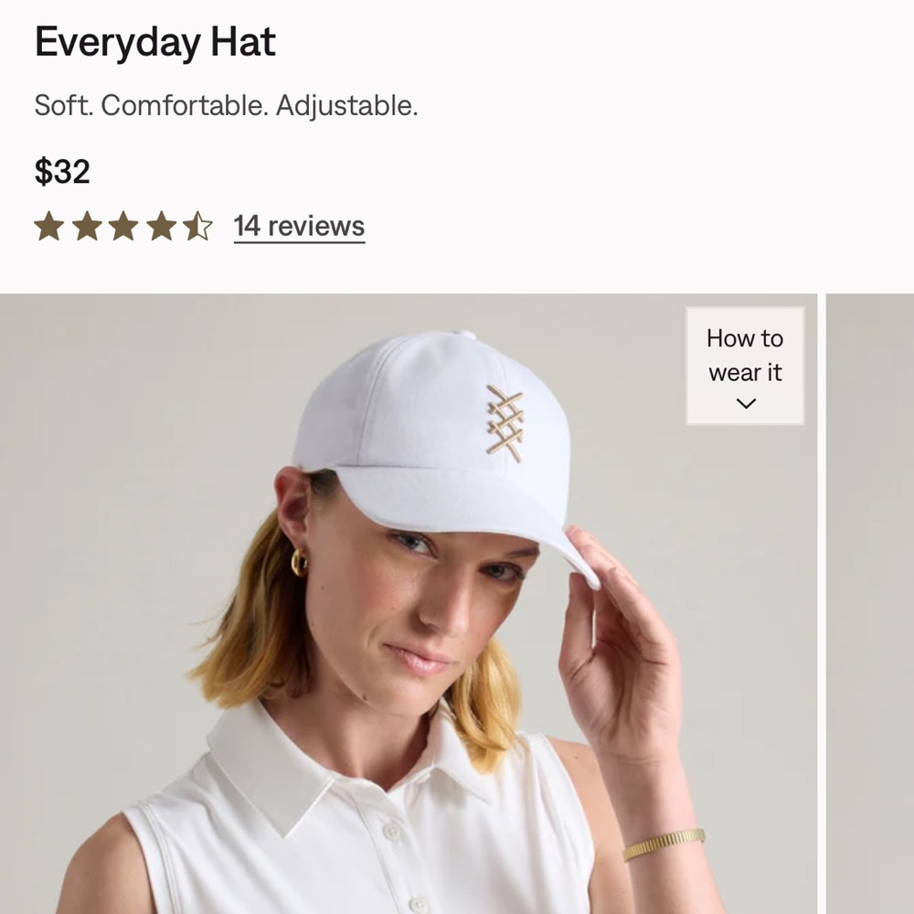Rhône everyday hat white NWT